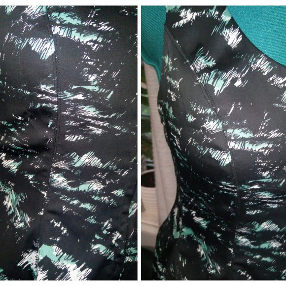 NWOT BCBGeneration Abstract Print Zip Front Dress Sz 10 - Picture 12 of 16